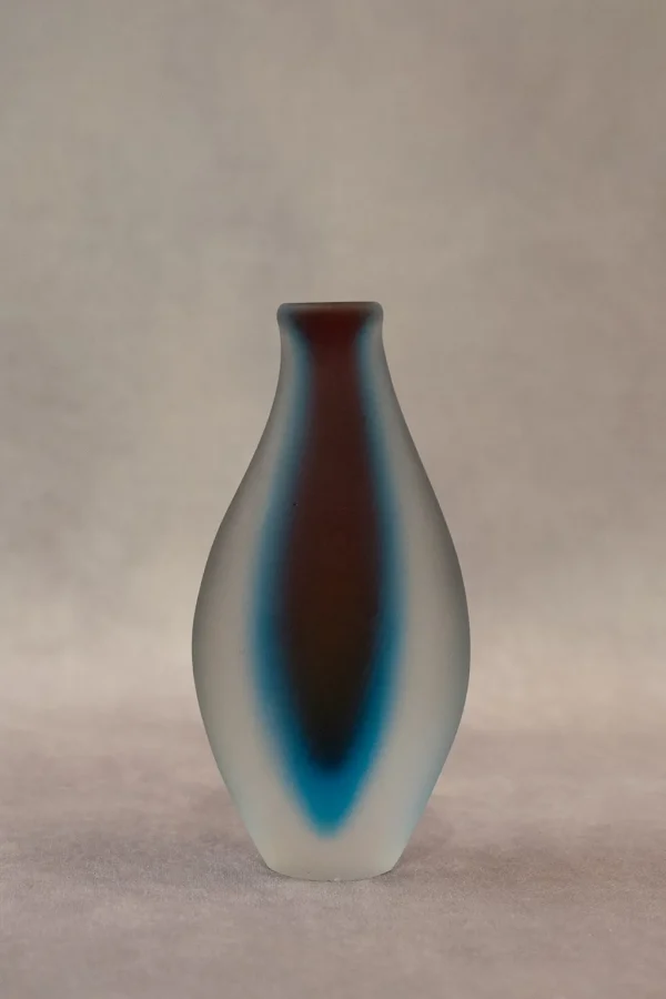 Vase Soliflore Murano Givré Sommerso Vintage 1960 - 1