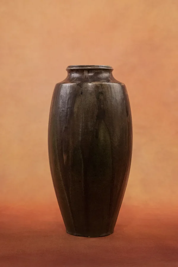 Vase ovoïde en grès Charles Greber, émail de réaction, art début XXe siècle - vue face 1