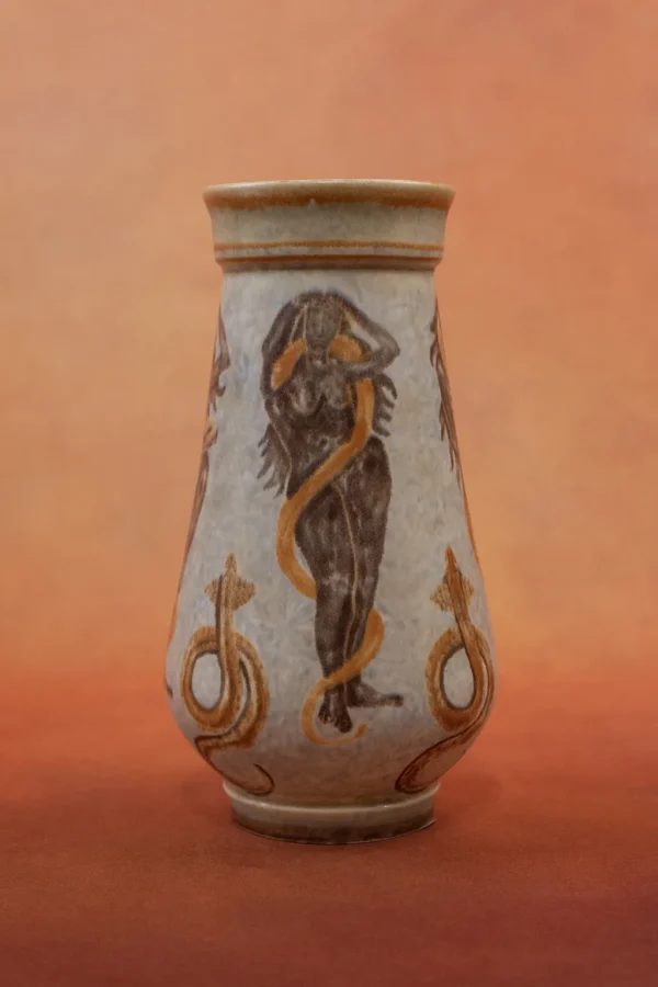 Vase en céramique Peter Orlando à décor de - Naïades et serpents de mer - 1950 - vue face 3