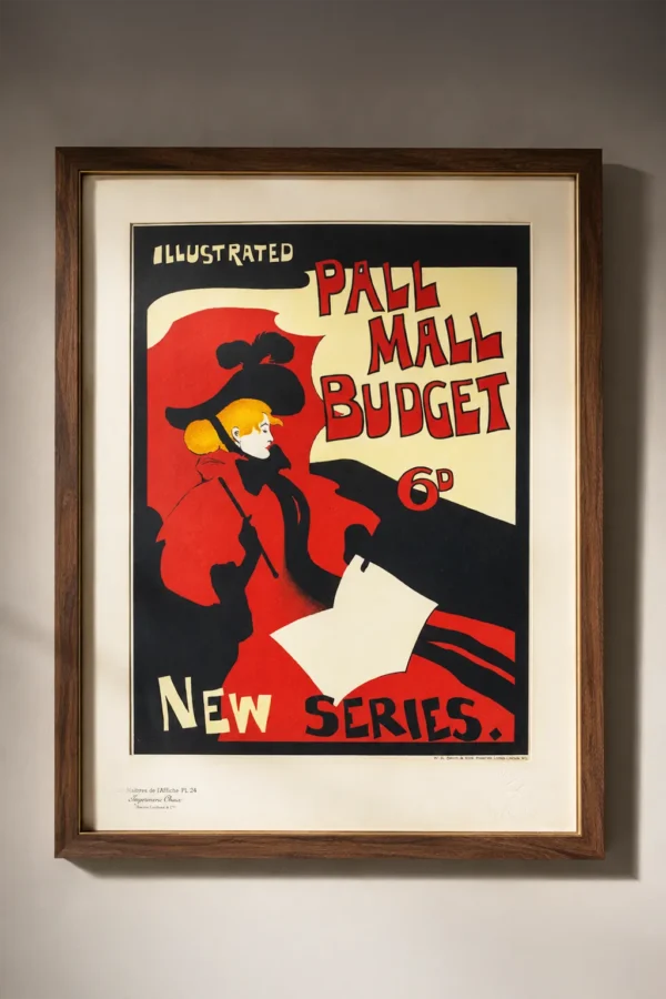 Photo de présentation affiche Pall Mall Budget Les Maîtres de l'Affiche Jules Chéret en vente sur notre boutique en ligne Maison Quand Même