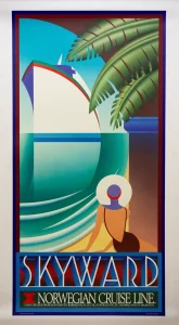 Affiche publicitaire "Skyward" par Dennis Ziemienski, vue complète.