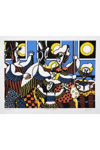 Sérigraphie 'Le métro méPAStro' par Yak Rivais, vue générale pour image à la une