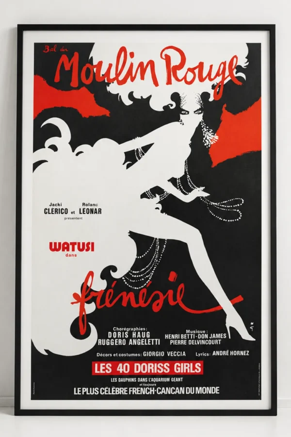 Photo de présentation grande affiche du Moulin Rouge René Gruau vendue sur la boutique en ligne Maison Quand Même