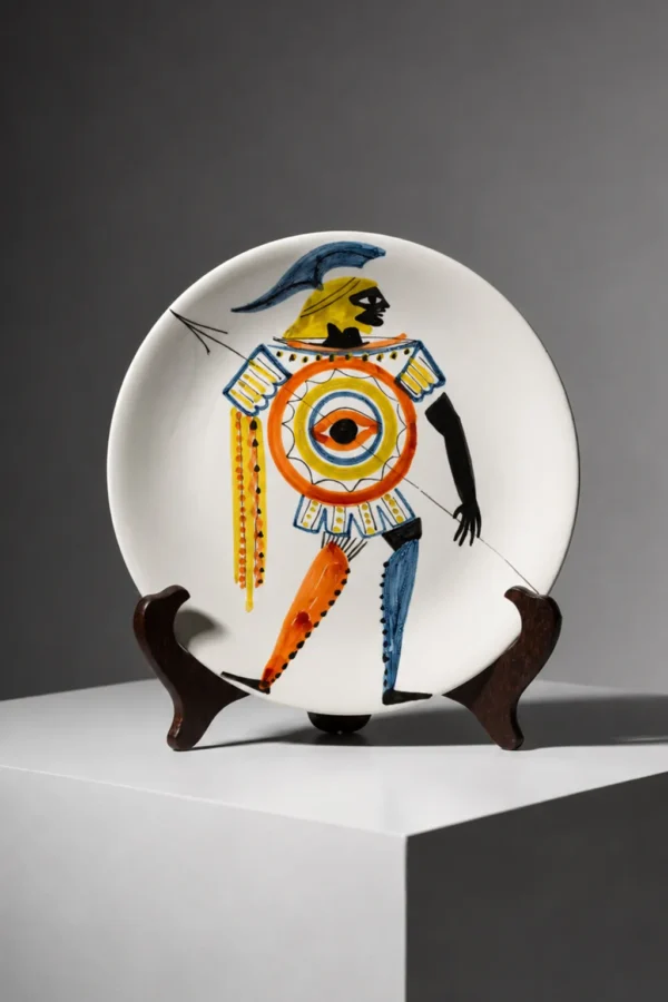 Photo présentation Assiette Capron hoplite bleu