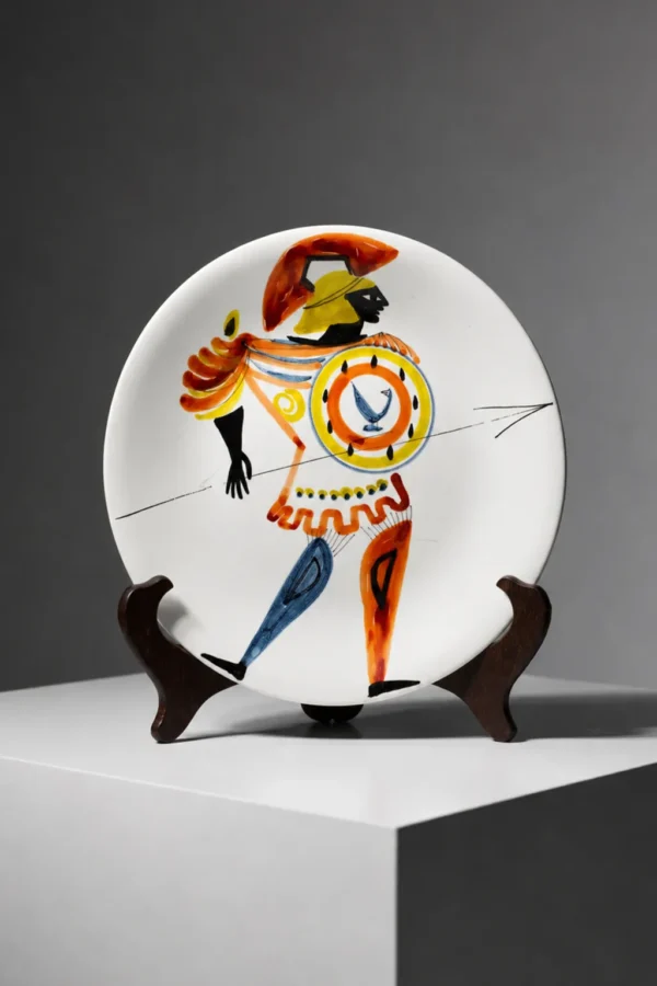 Photo présentation Assiette Capron hoplite orange
