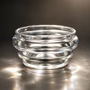 Coupelle Baccarat en cristal à profil ondulé, marque à l'acide
