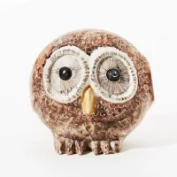 Marcel GUILLOT CHOUETTE en Céramique peinte