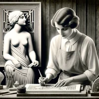 Image générée par ordinateur pour illustrer le portrait de la sculptrice Fanny Rozet